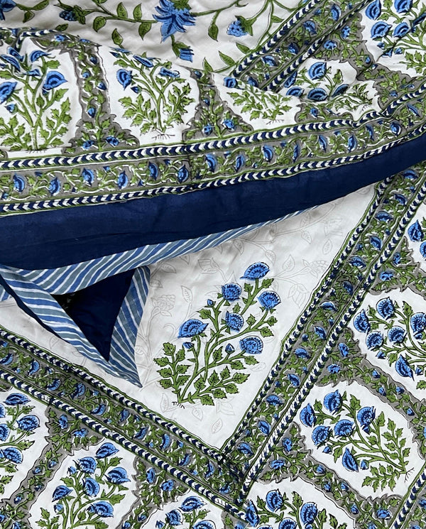 Hand Block Printed Cotton Quilt