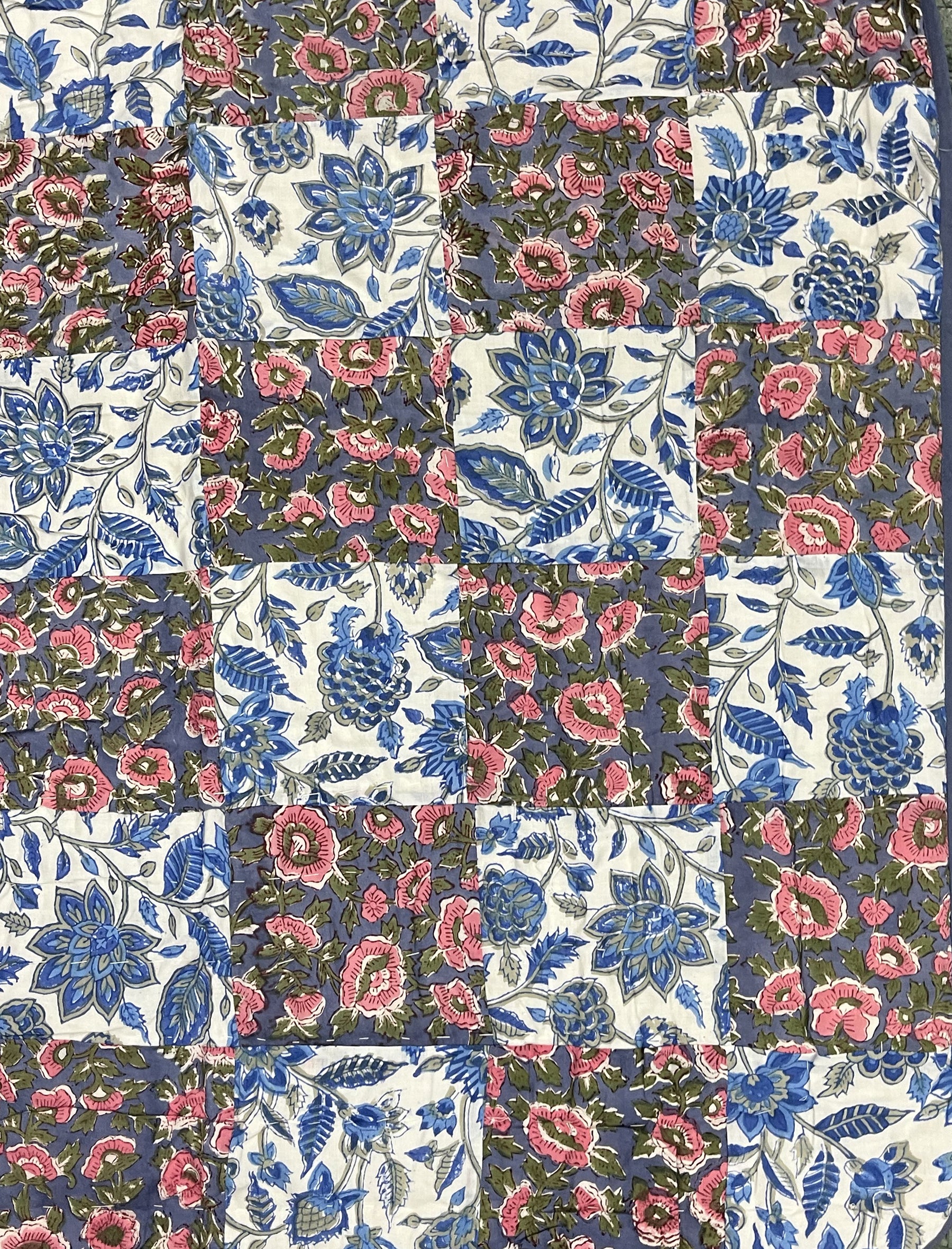 Hand Block Printed Cotton Single Quilt