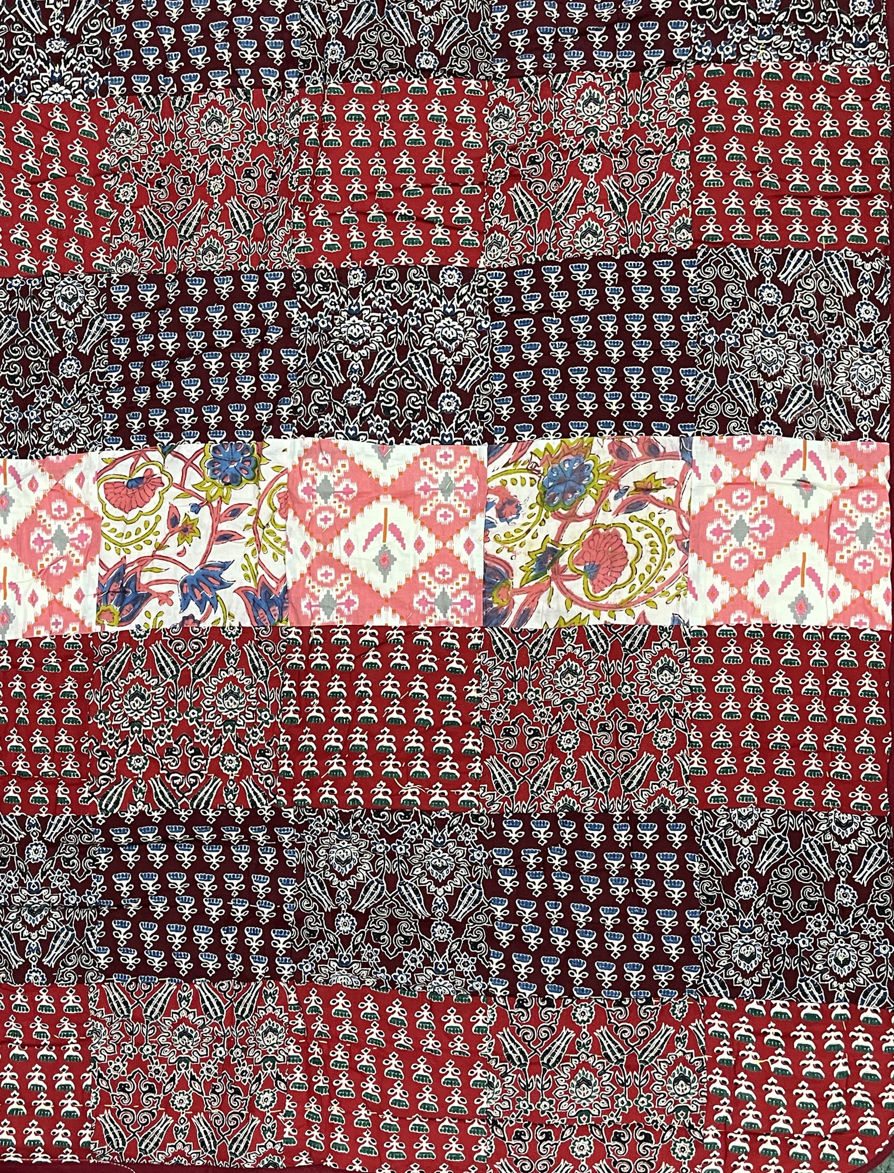 Hand Block Printed Cotton Single Quilt