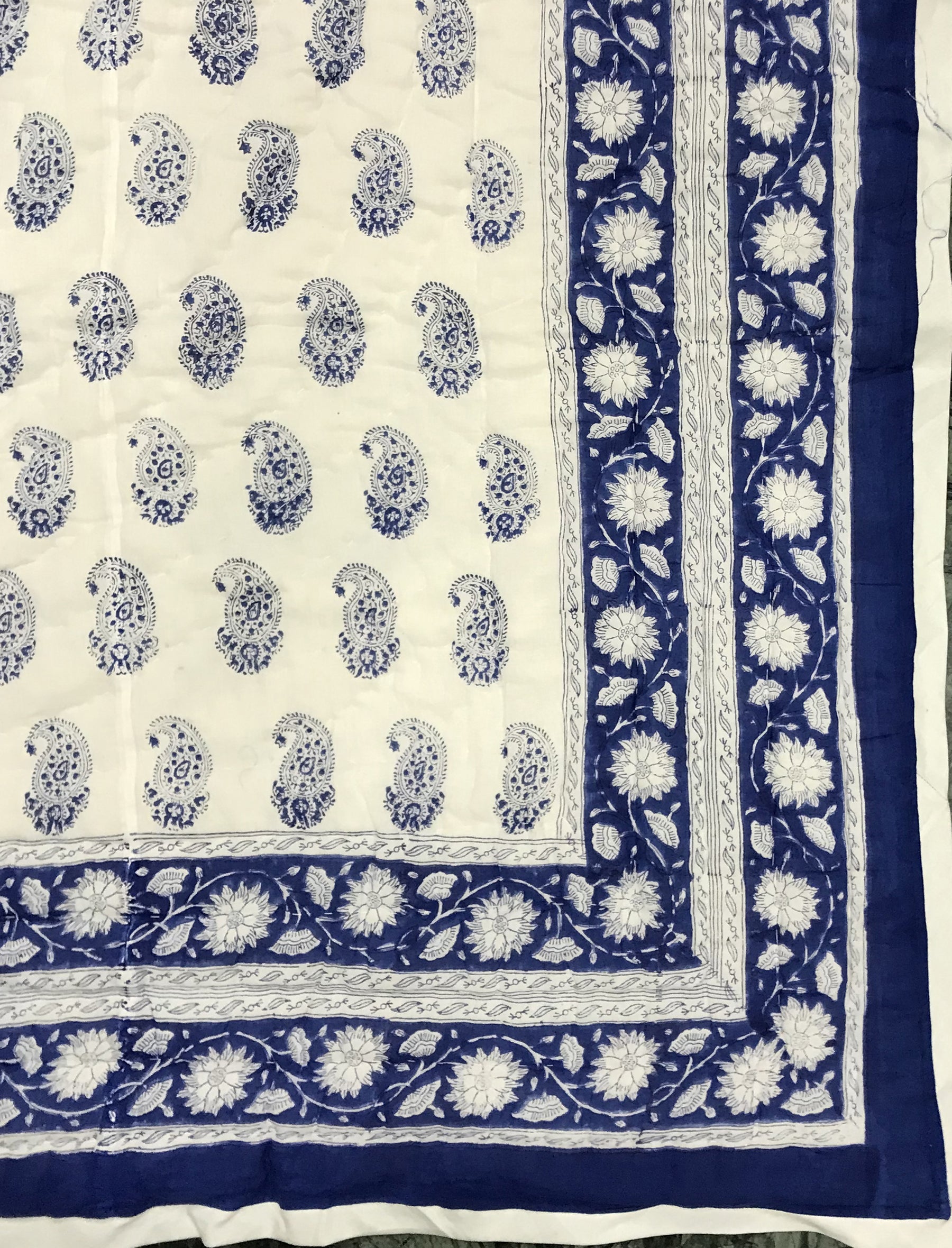 Hand Block Printed Cotton Single Quilt