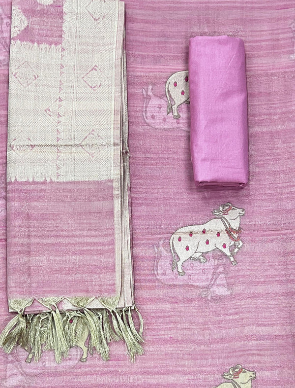 Festive Embroidery Unstitched Tissue Fancy Suit