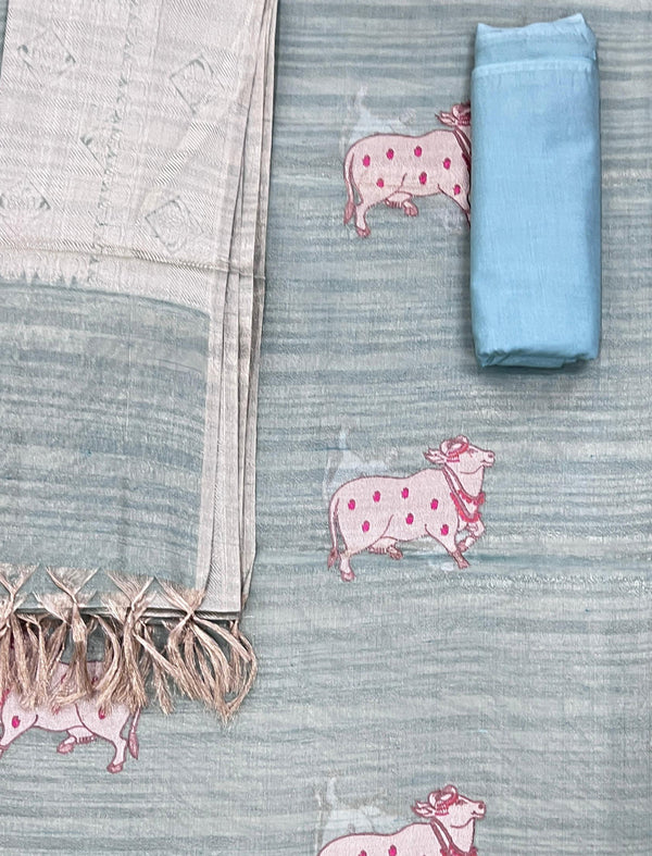 Festive Embroidery Unstitched Tissue Fancy Suit