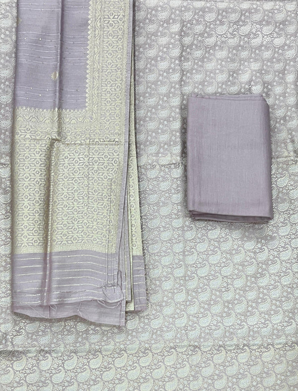 Festive Unstitched Chanderi Silk Fancy Suit