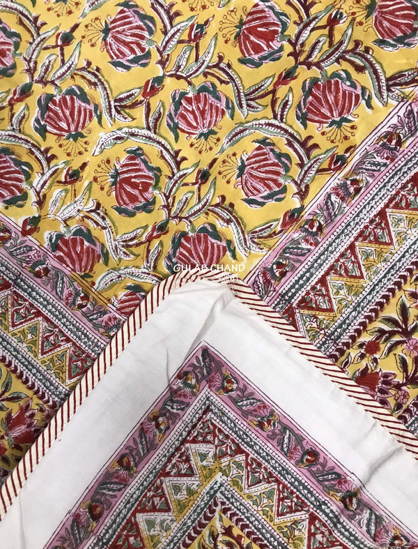 Hand Block Printed Cotton Single Dohar